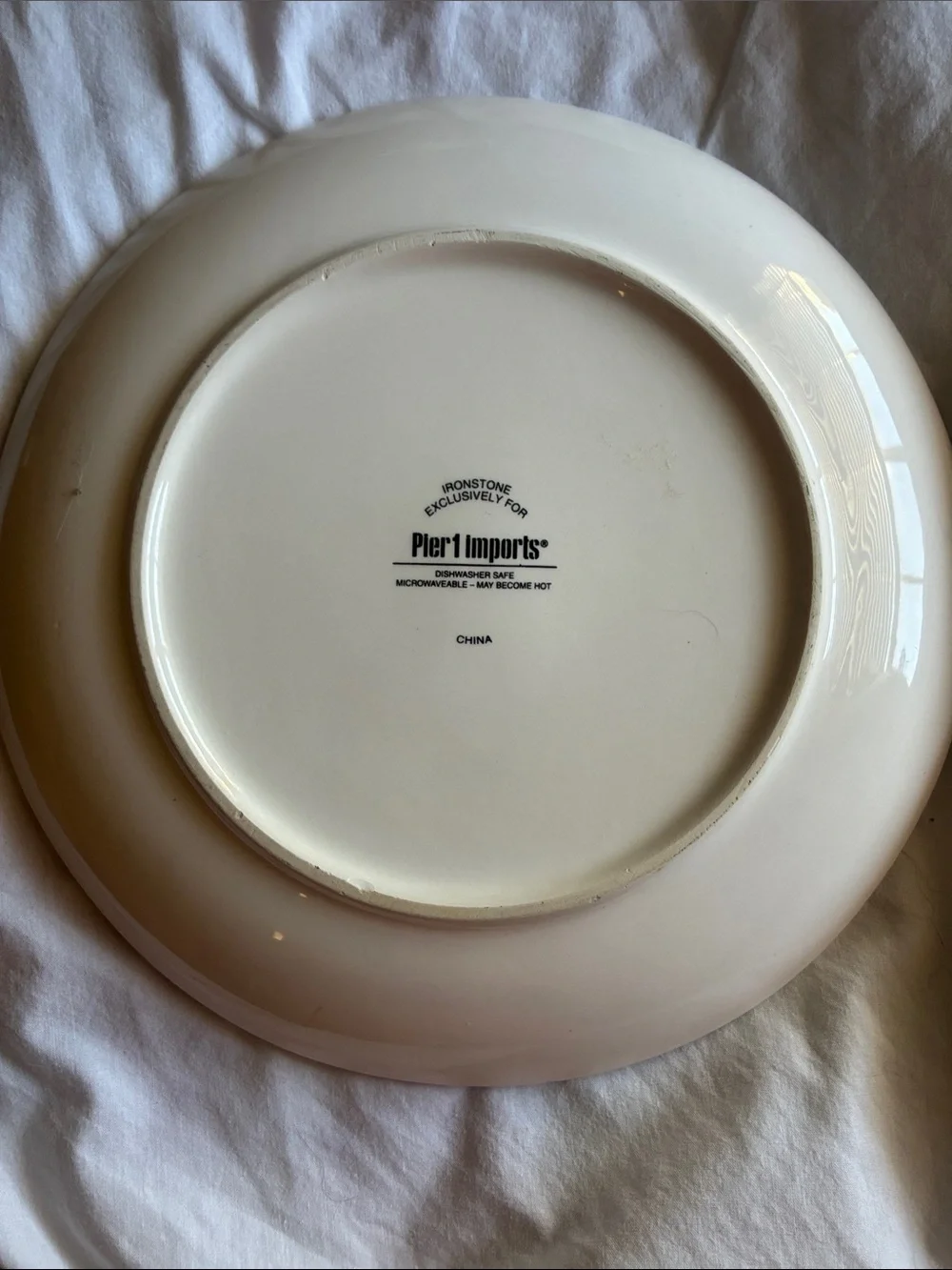 Pier 1 Fall Dogs & Woman Decorative Dinner Plate in White, Brown, Orange, Green
